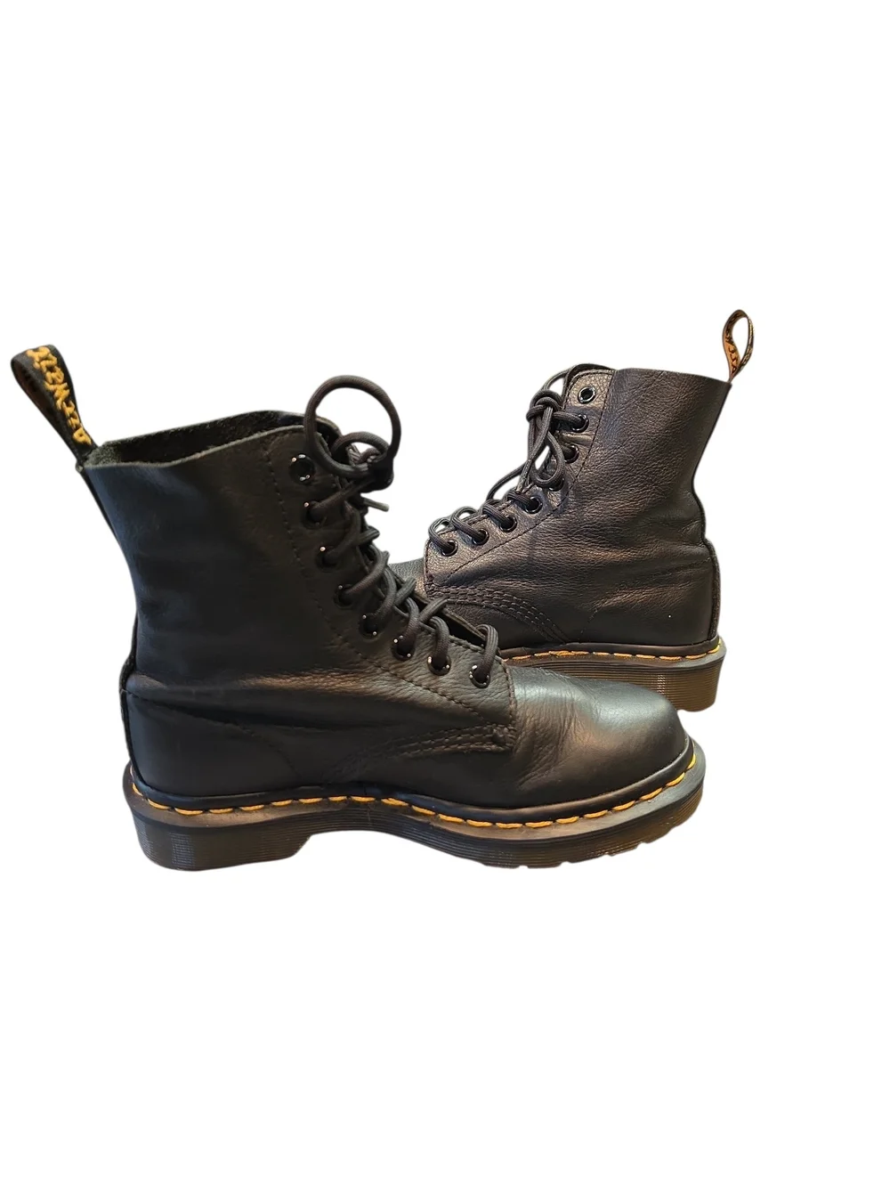 Dr. Martens Pascal Ankle Boots Womens Size 5 Black Soft Leather Lace Up